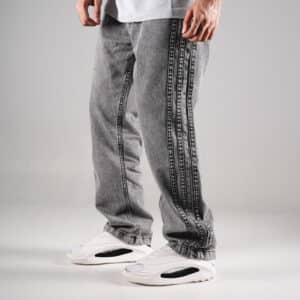 Black Denim 3 Strip