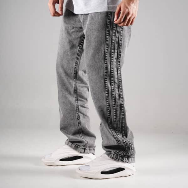 Black Denim 3 Strip